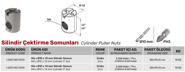 Silindir Çektirme Somunları - Görsel 2