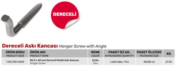 Dereceli Askı Kancası - Görsel 2